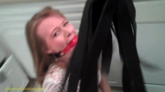 Natalie gagged and humiliated and pissing her pants - N