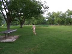 American couple posing to ranch - N