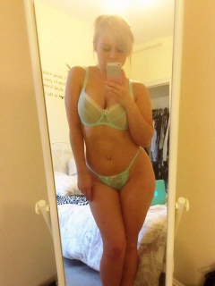 Busty teen chav selfies - nude selfshot blonde bimbo - N