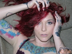 Tattooed Punk Babe Spreads Nude - True Amateur Models - N