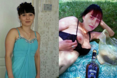 Russian girls in clothes and without. - N