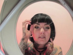 Inked alt femdom dick shame toilet sub