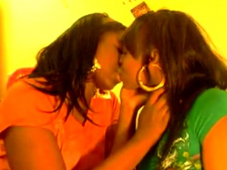 Black girls kissing