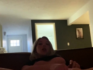 Amateur blond girl with big boobs getting fucked