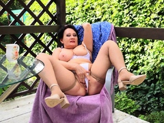 bbw-busty-granny-outdoor-masturbation