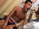 Asian twink gets bareback by doctor